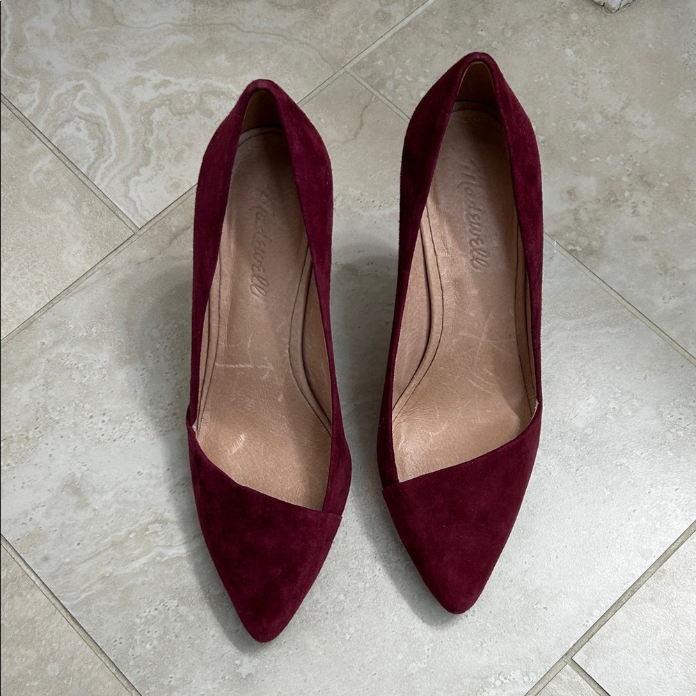 Elegant Burgundy Suede Pumps